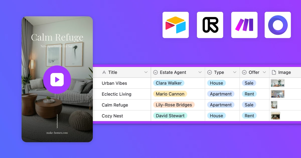 Image for Article How to generate on-brand promo reels for real estate agencies using AI in a nocode workflow