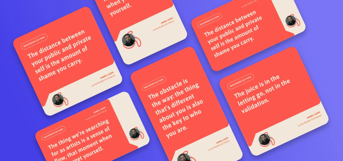 Generated podcast quote social media images