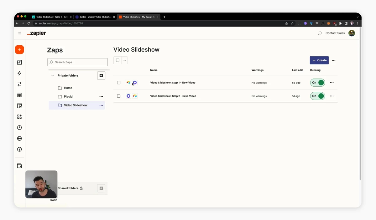 Zap Overview of our Video Slideshow Automation