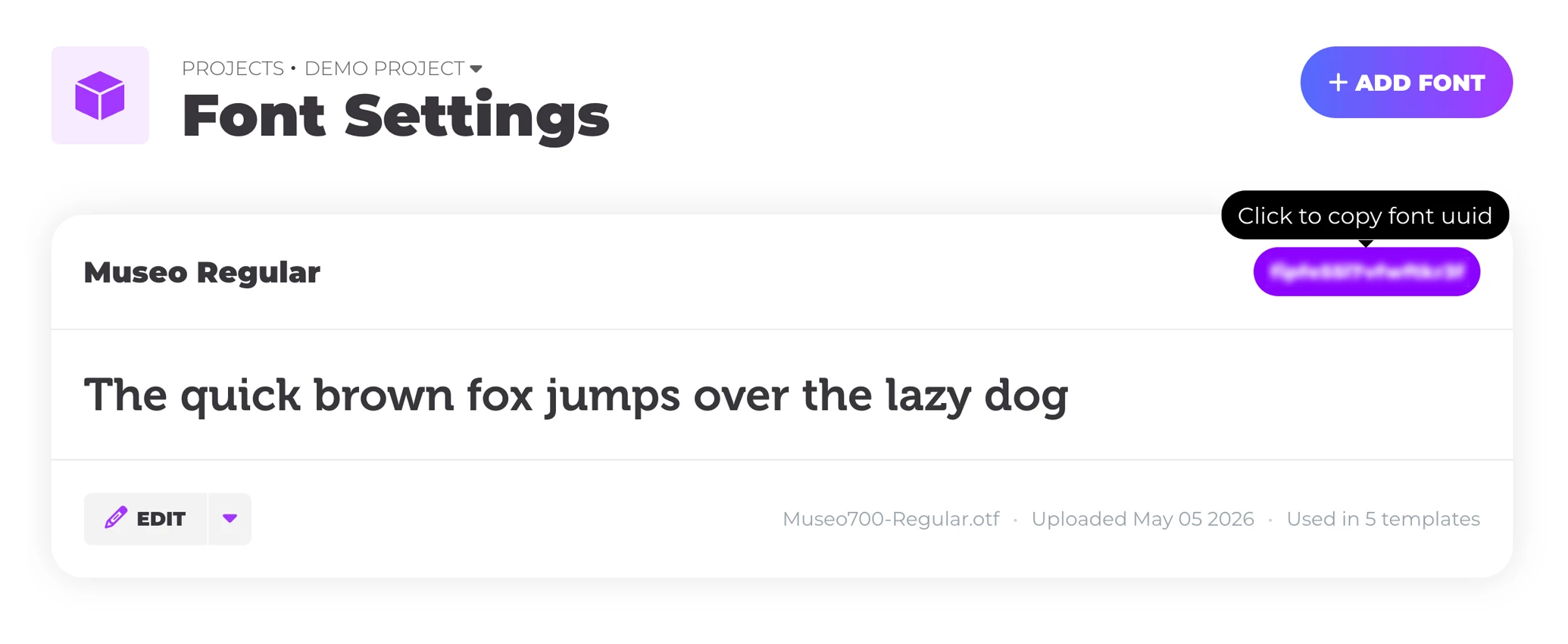 Placid Custom Font UUID