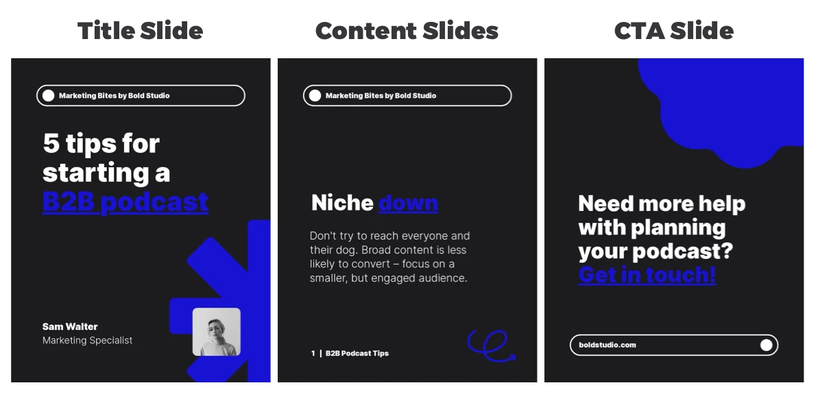 LinkedIn Carousel Template for Placid