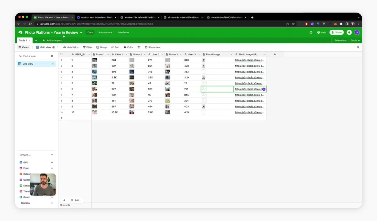 Airtable with auto-generated images