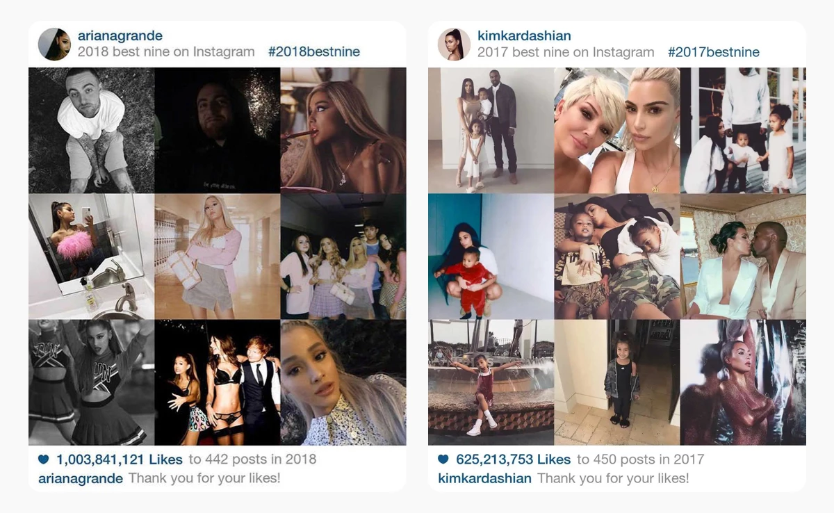 Instagram Top Nine Posts of the Year