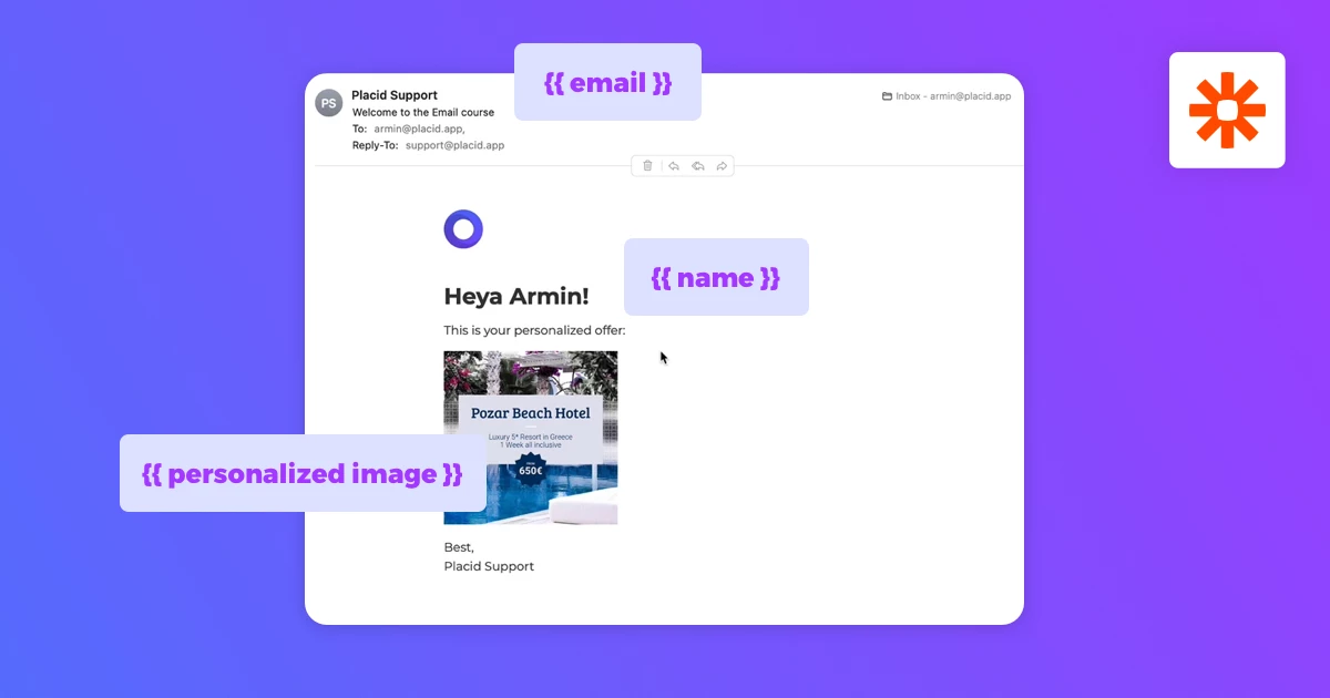 Image for Article How to send personalized emails with Zapier