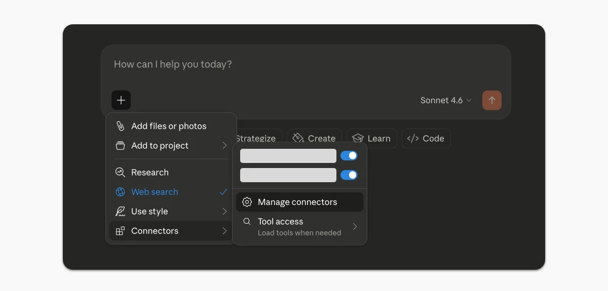 Manage connectors in Claude