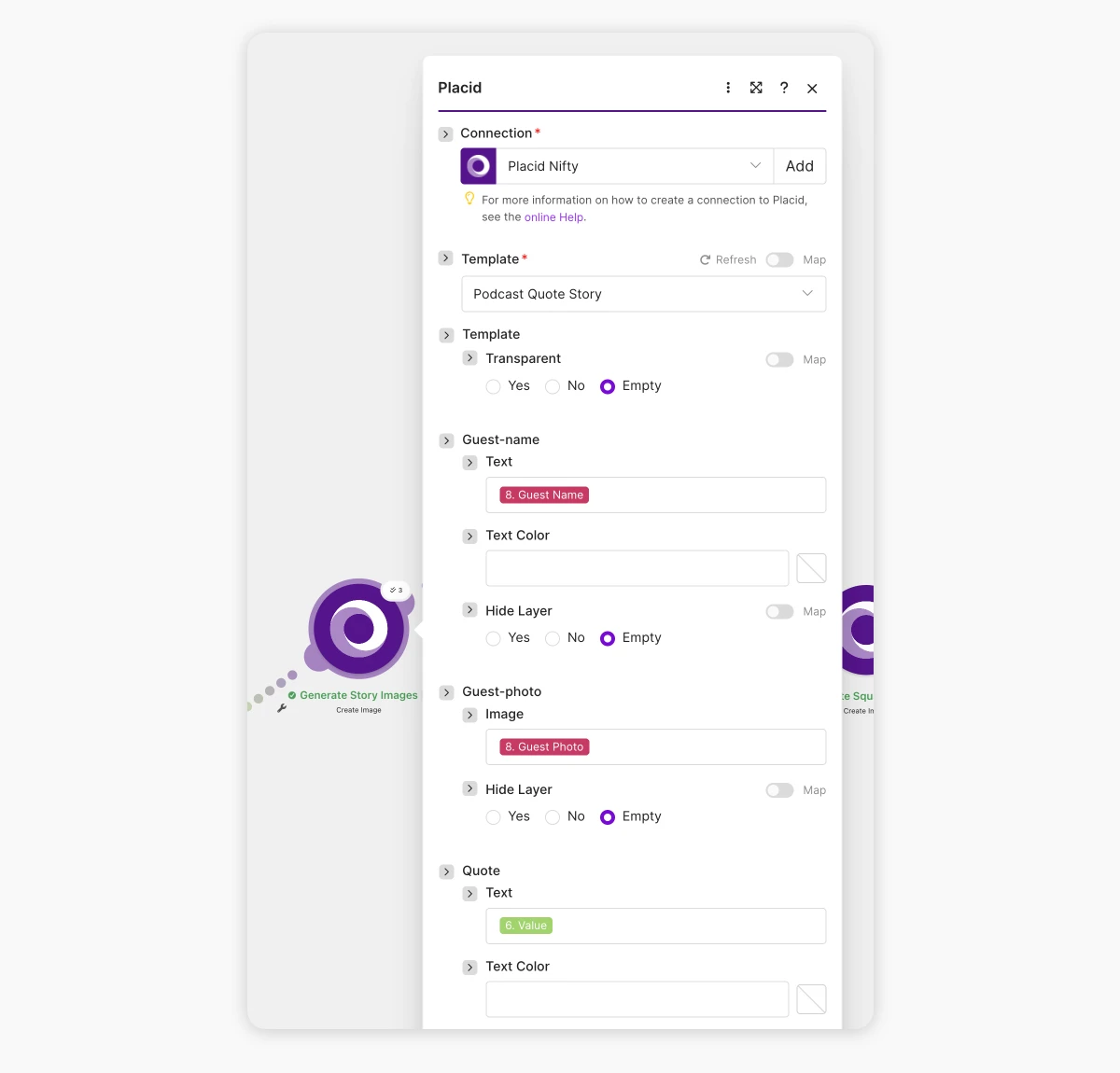 Placid module configuration in Make