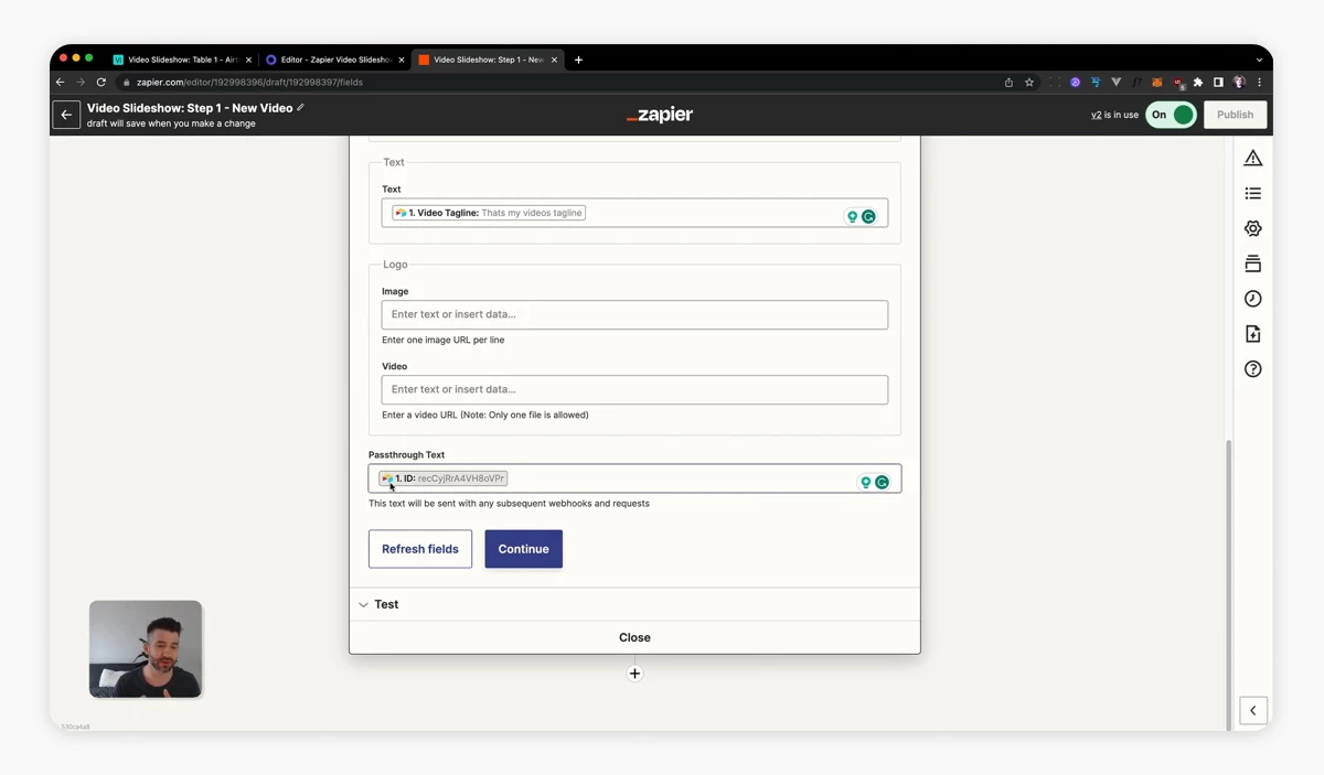 Zapier setup for a Placid workflow