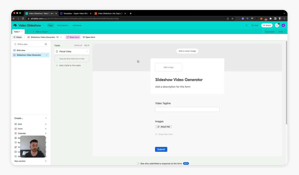 Demo Airtable form for a Placid workflow