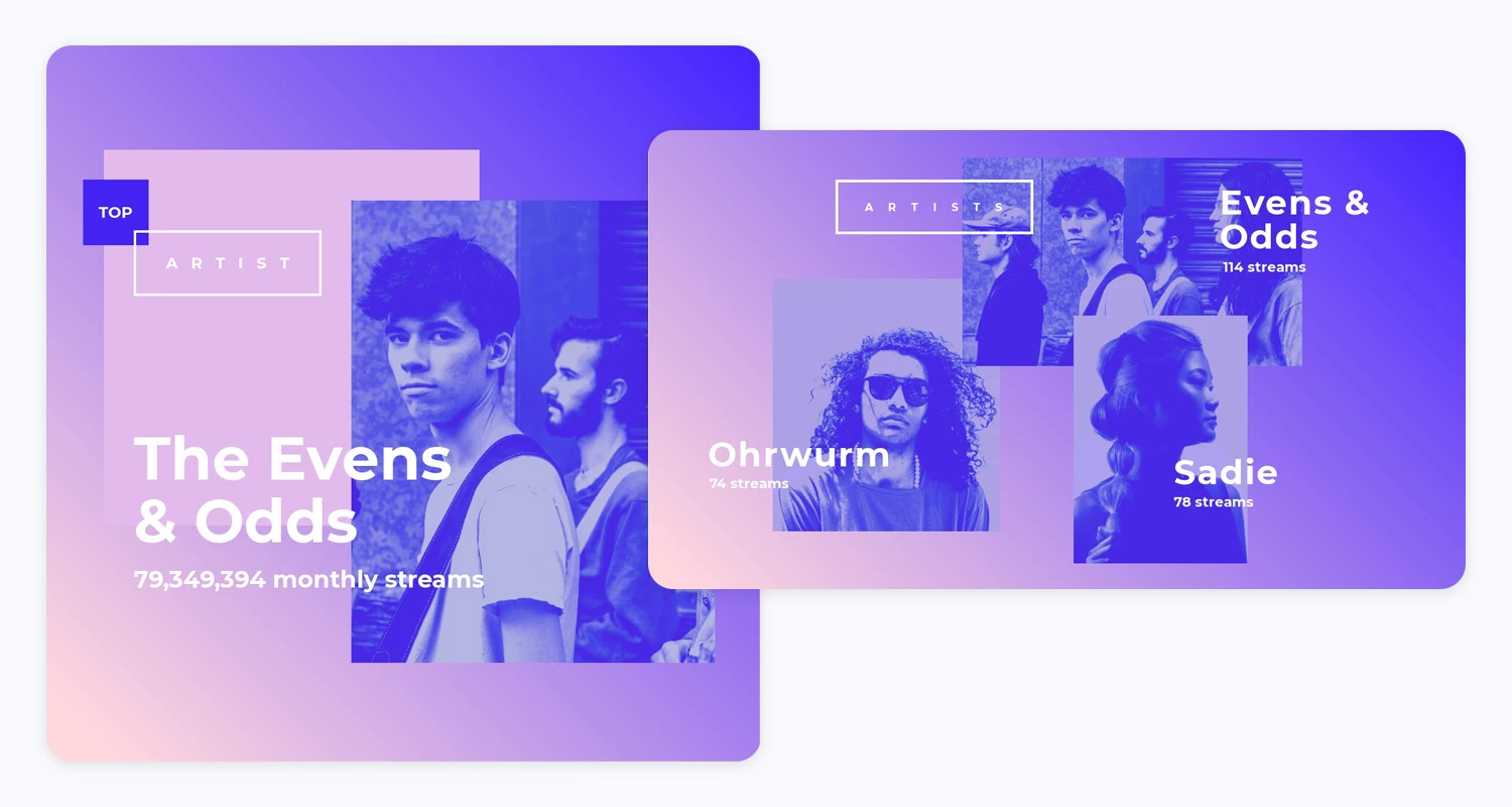 Duotone Social Media Templates - Music