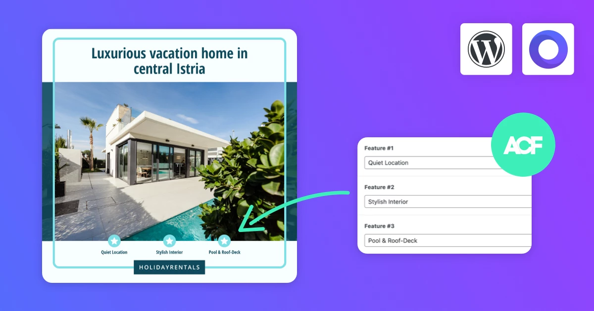 Image for Article How to use data from Advanced Custom Fields (ACF) to generate social media visuals in WordPress 