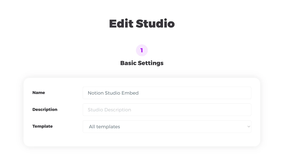 Placid Studio - basic settings