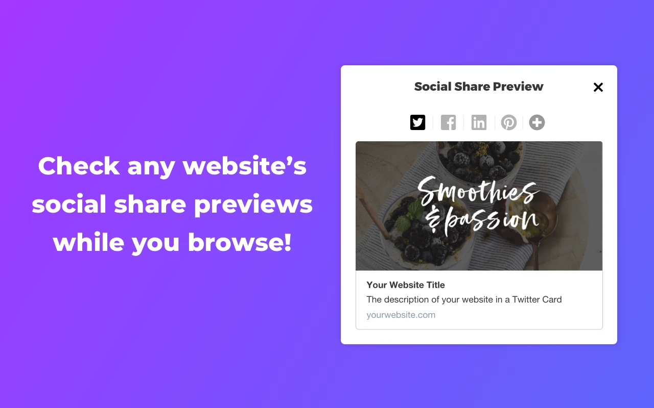 Social Share Preview browser extension