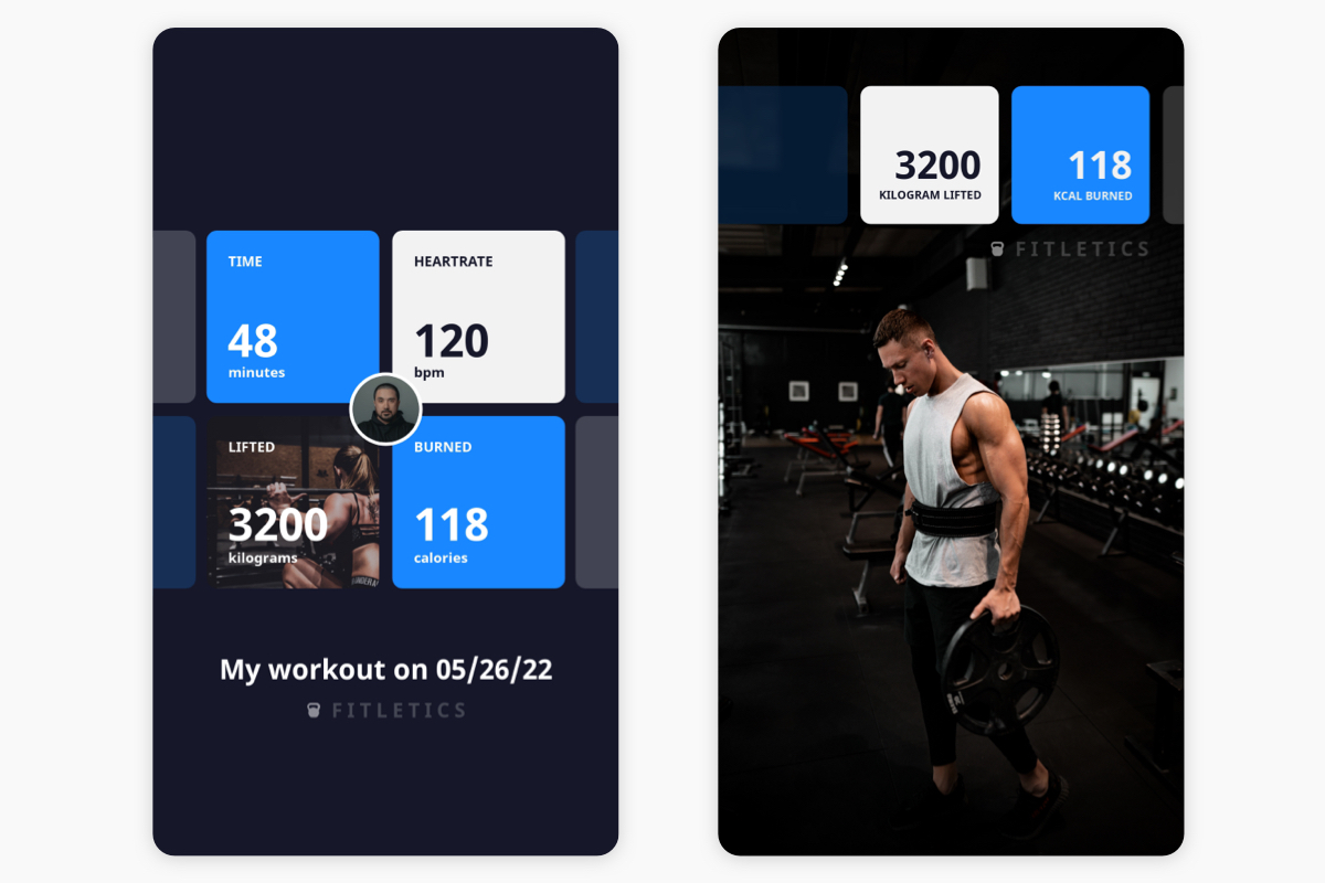Instagram Story Templates for Fitness App