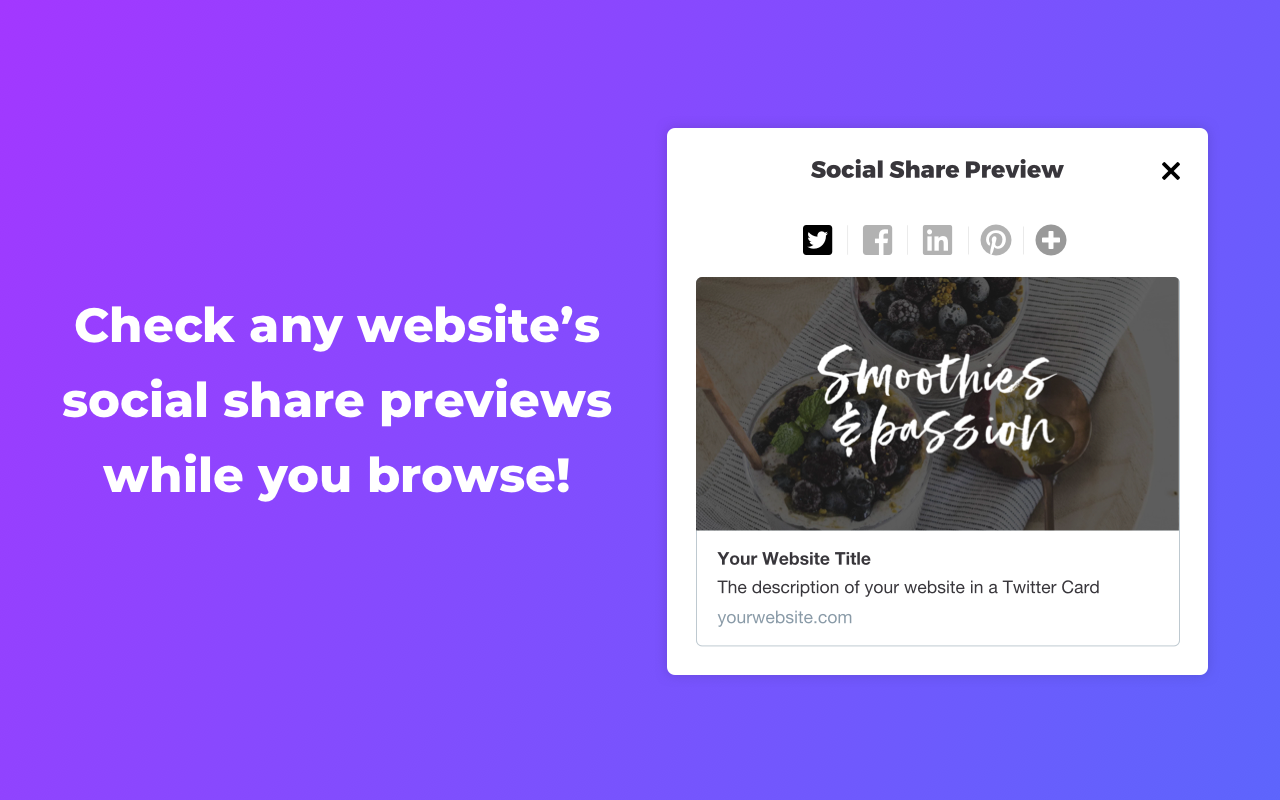 Social Share Preview browser extension