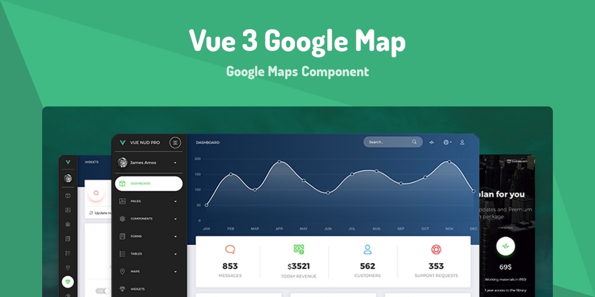 Vue 3 Google Map - Google Maps Component - Made with Vue.js